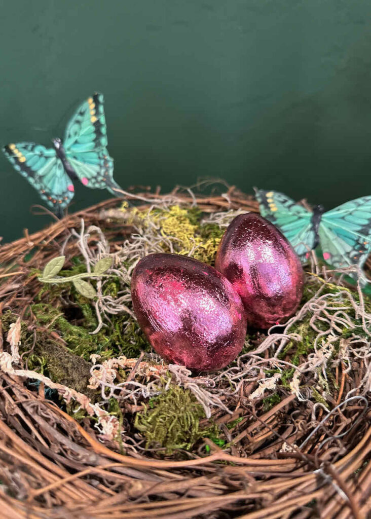 Pink Foiled Easter Eggs