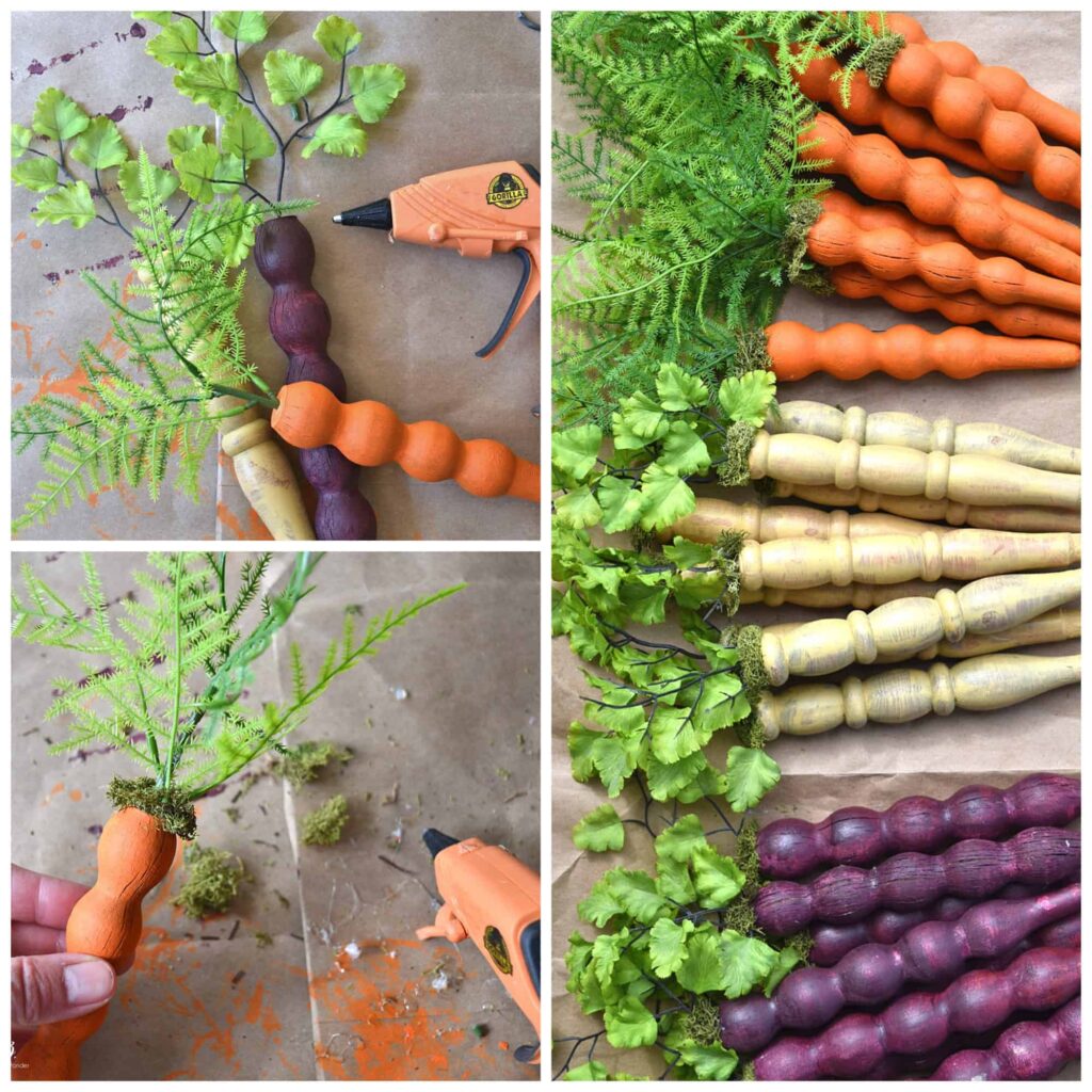 Wood Spindle carrots DIY
