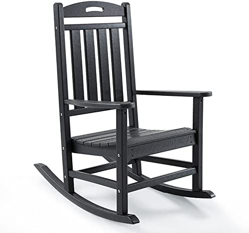 black outdoor rocking chair 