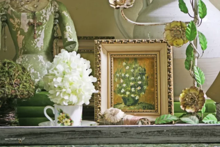 foyer decorating with beautiful treasures collected over the years