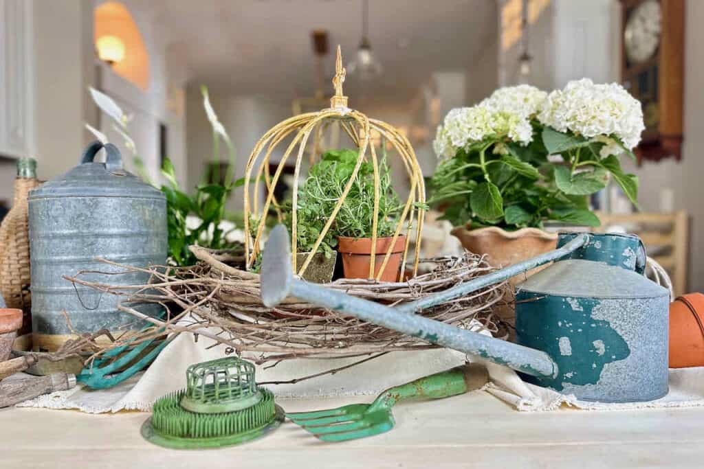 An Outdoor Summer Tablescape Using Blues and Terracotta » The Tattered Pew