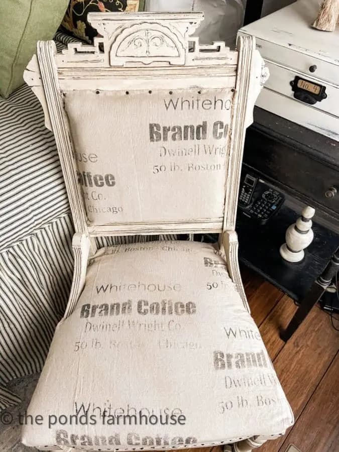  stencil drop cloth chair 