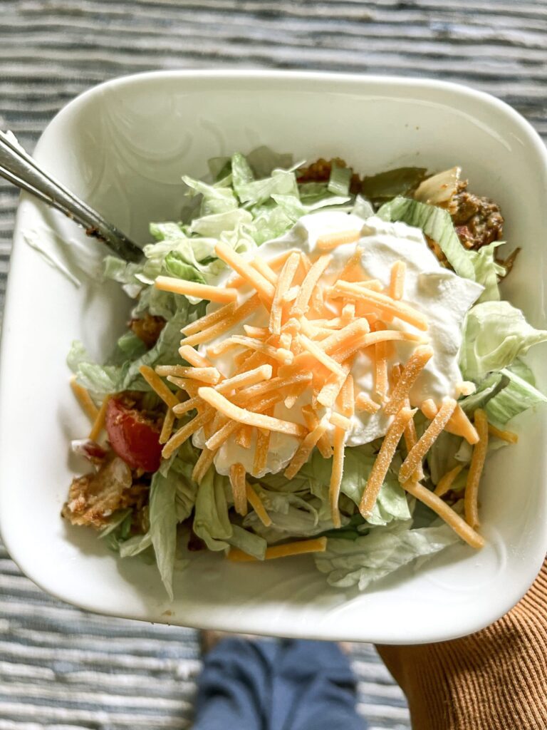 taco salad in a bowl 