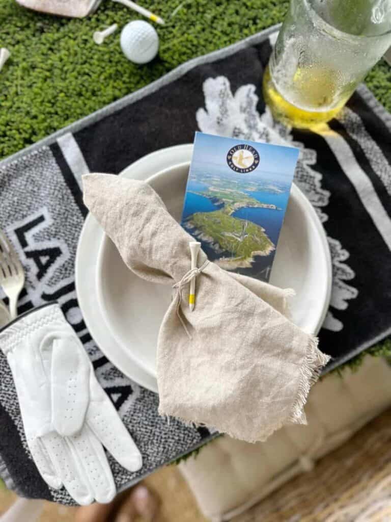 golf tablescape for fathers day 