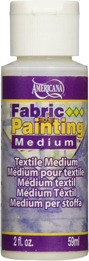 bottle of fabric painting medium 