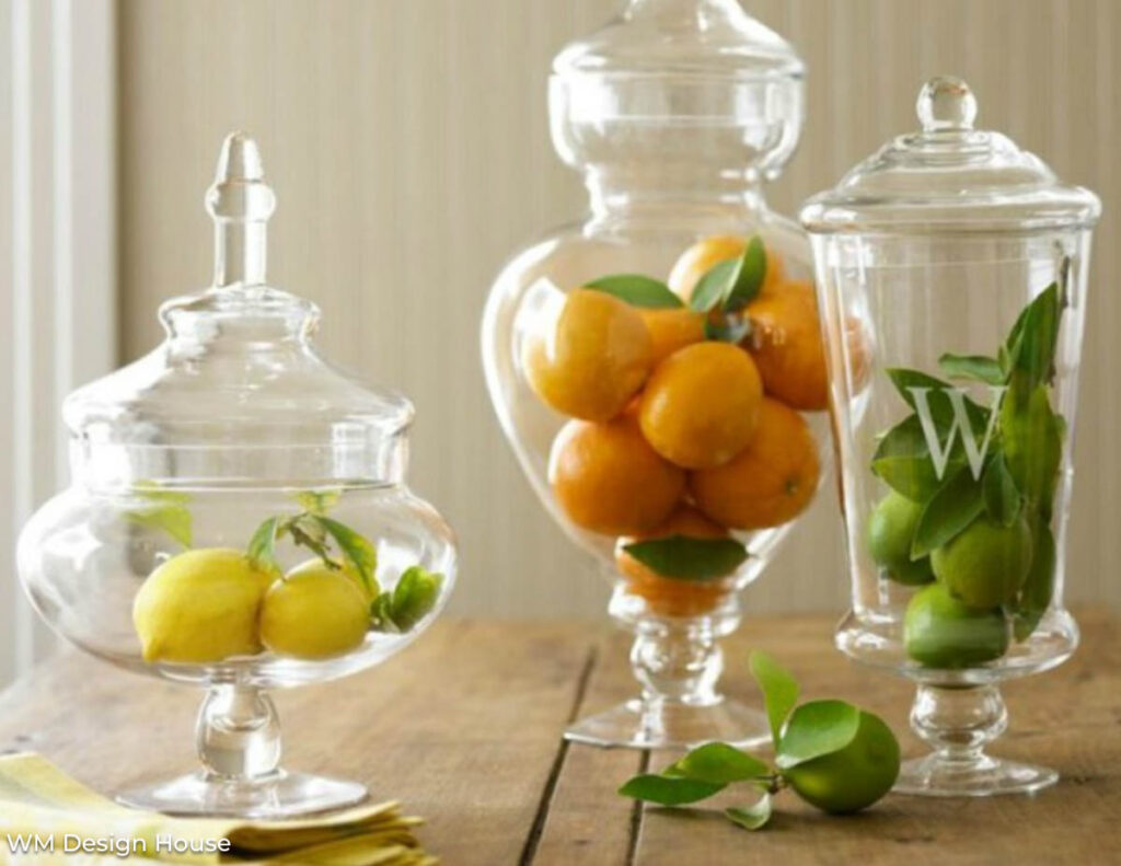 citrus fruit in jars 