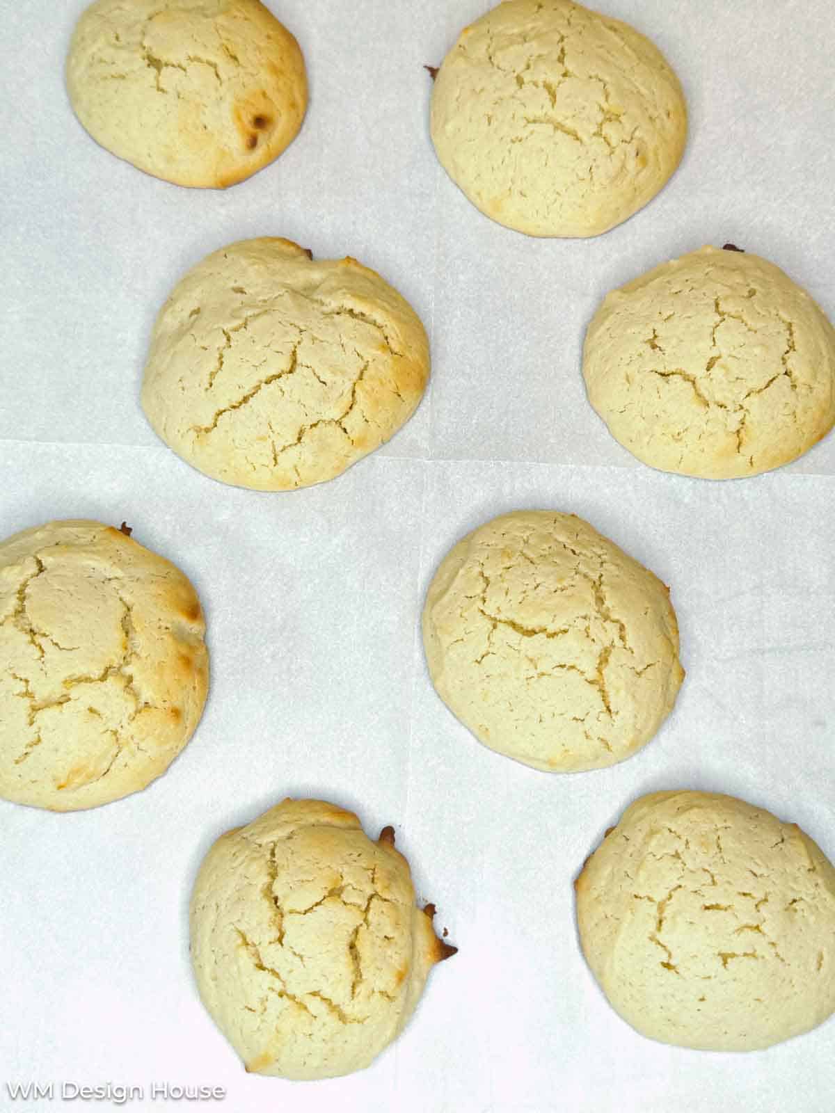Nordstrom Lemon Ricotta Cookie on cookie sheet just out of the oven