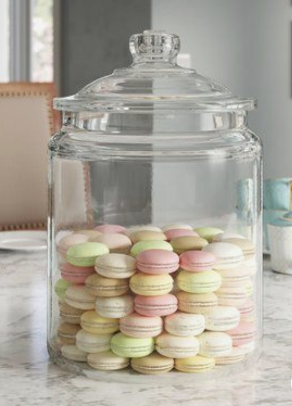  15 ways to tyle apotecary jars in the kitchen large statement jar full of macaroons 