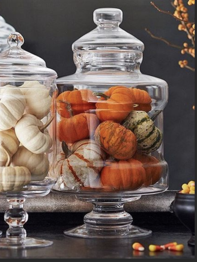 pumpkins in a jar