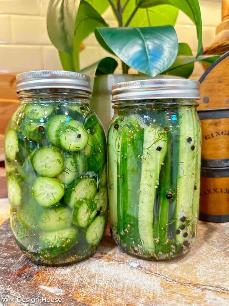 pickles in jars 