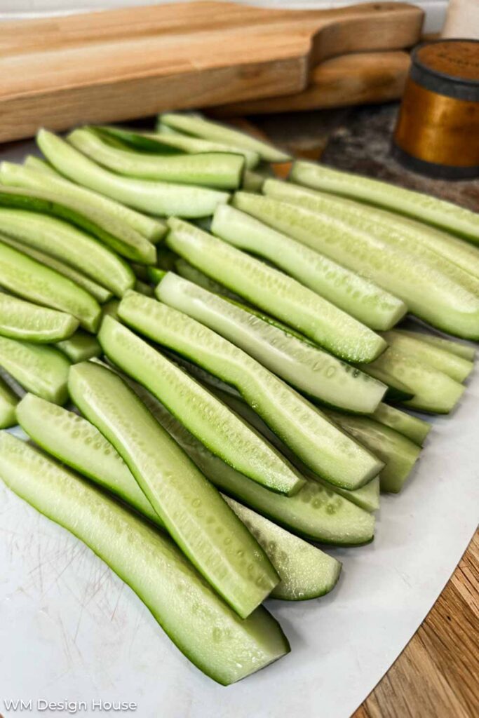 Mrs. Wages Pickle mix recipe - Sliced cucumbers 