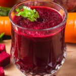 beet juice in a glass