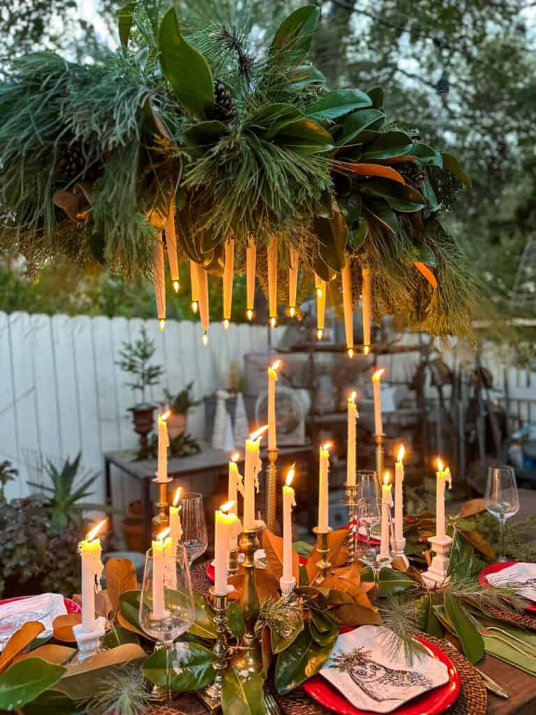 DIY Outdoor Chandaler for Christmas