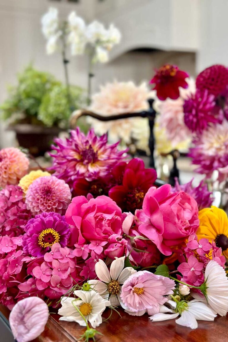 Sink full of flowers