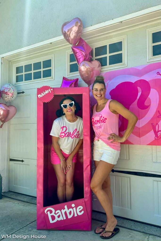 Meghan and Taylor in the Barbie Box 