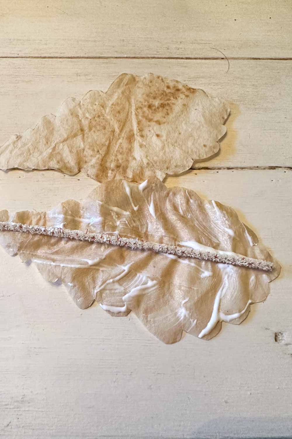 Simple and Easy Fall Leaf Garland with Coffee Paper + filters