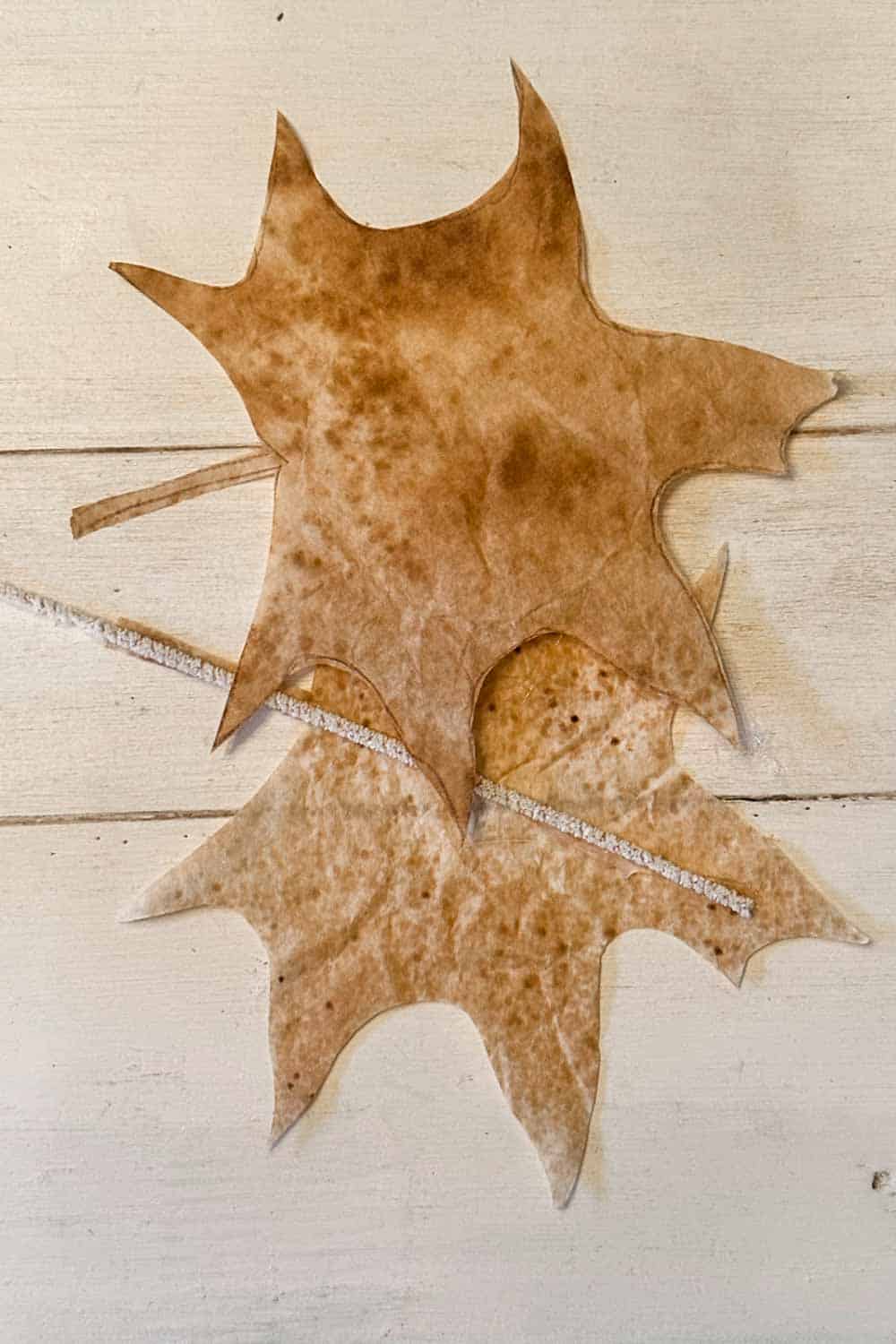 Simple and Easy Fall Leaf Garland with Coffee Paper + filters