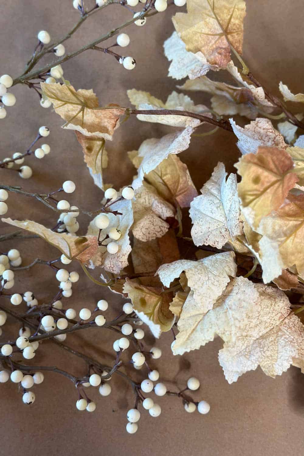 Simple and Easy Fall Leaf Garland with Coffee Paper + filters