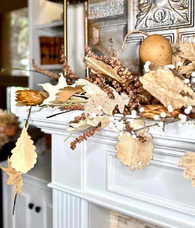 Simple and Easy Fall Leaf Garland with Coffee Paper + filters