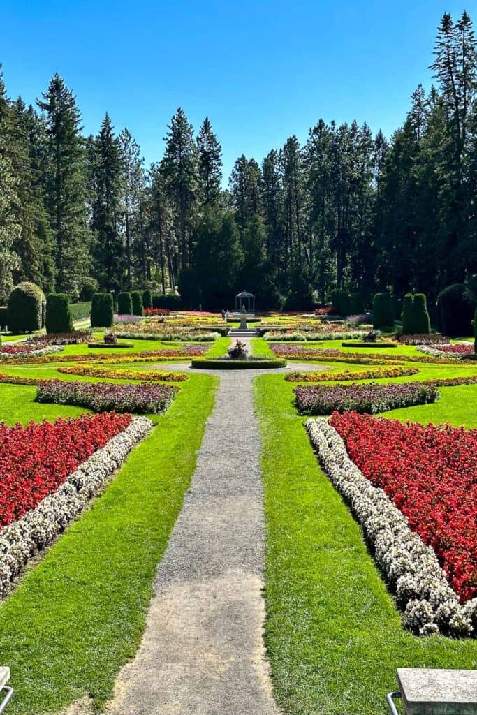 Beautiful designed gardens in Spokane, Washington 
