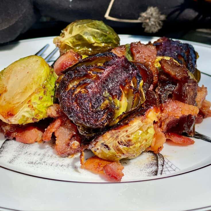 Easy Smoked Brussels Sprouts Recipe with Maple Bacon by WM Design House