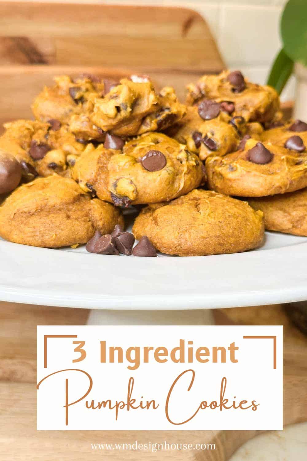 3 Ingredient Pumpkin cookies