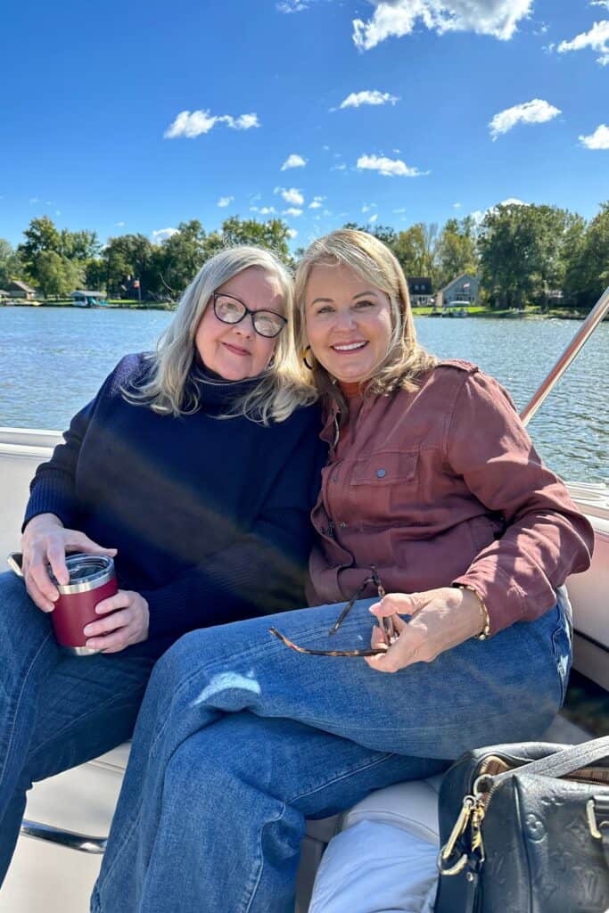 Lynn and Wendy on the Fox River in Illinois 