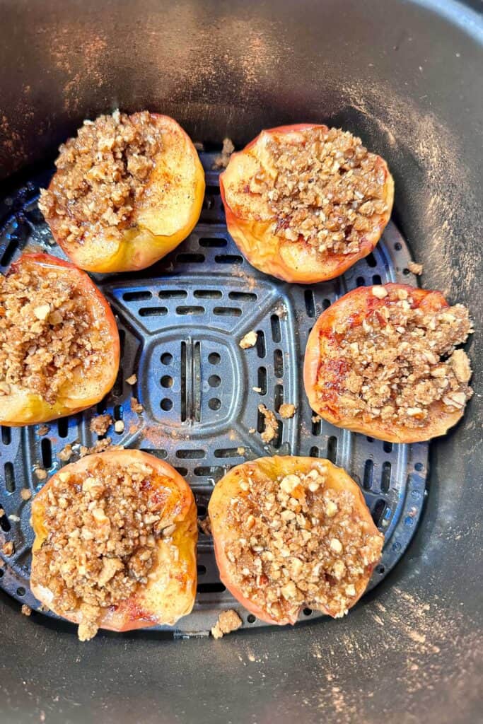 Baked apples finished in the air fryer