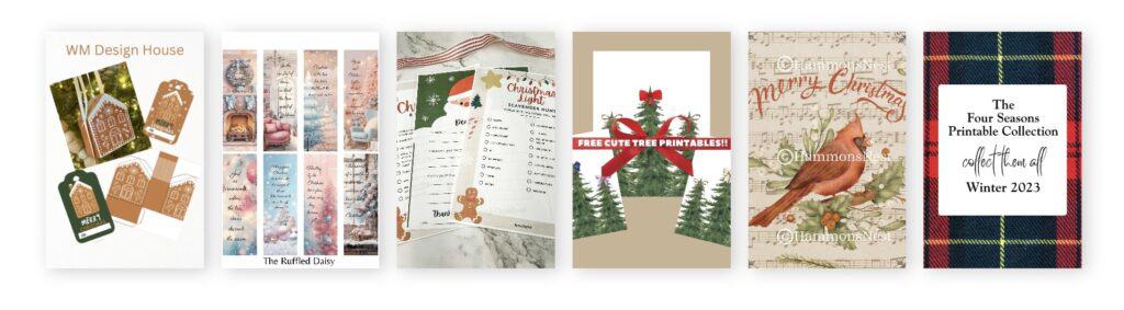 Gingerbread free pintables plus four other free printables. 