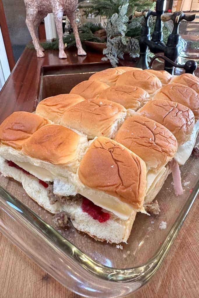 Turkey sandwiches made with Hawaiian rolls