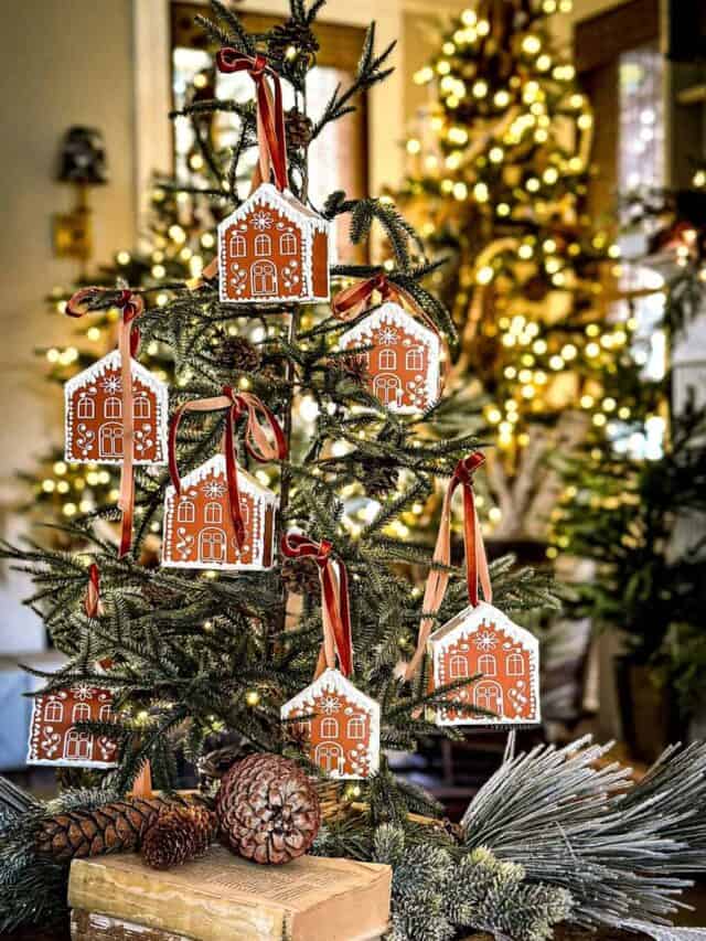 EASY DIY Gingerbread House Ornaments: 3D Free Printable