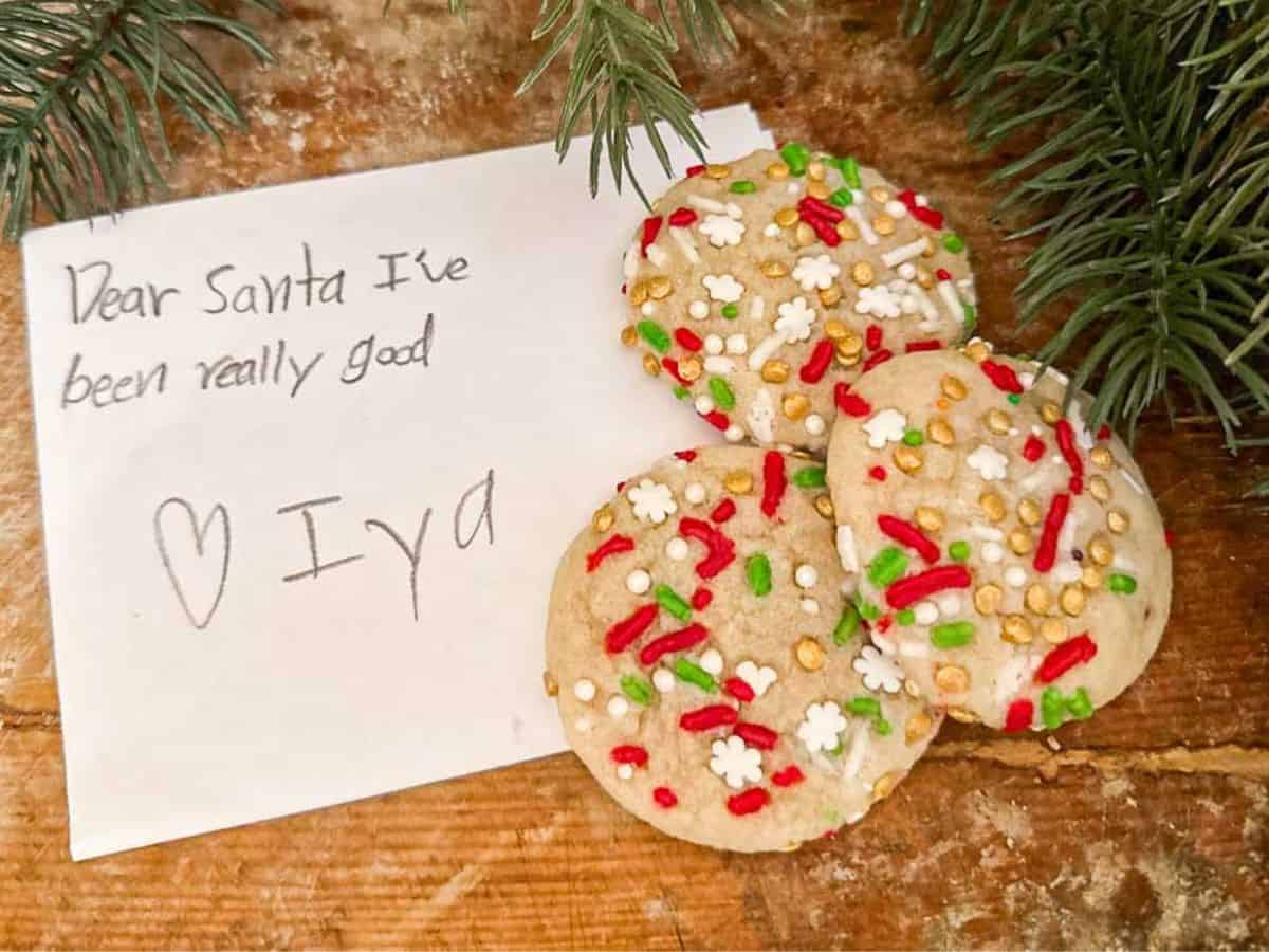 Soft Drop Style Christmas Sprinkle Sugar Cookies