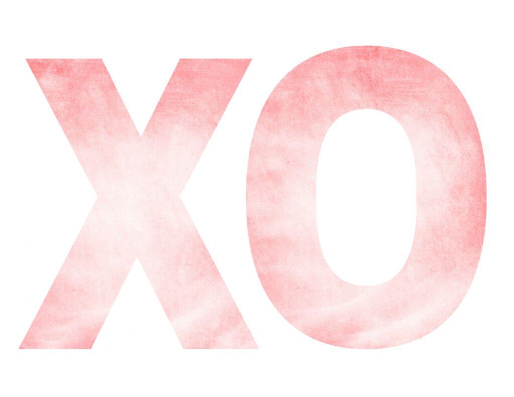 XO for free printable banners