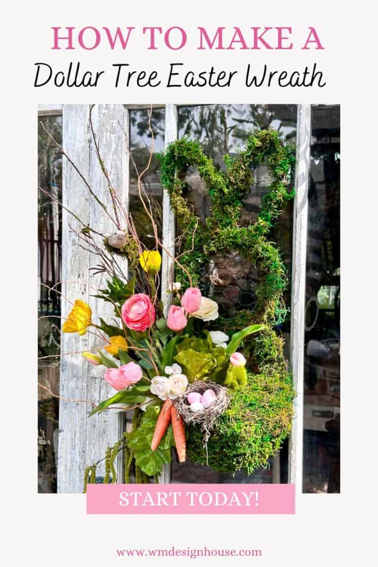 Easy DIY Dollar Tree Easter Wreath (Egg-Bunny) Tutorial