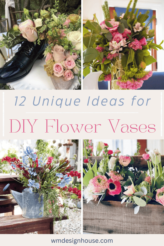 12 Unique Flower Vase Ideas with Everyday Items On A Budget