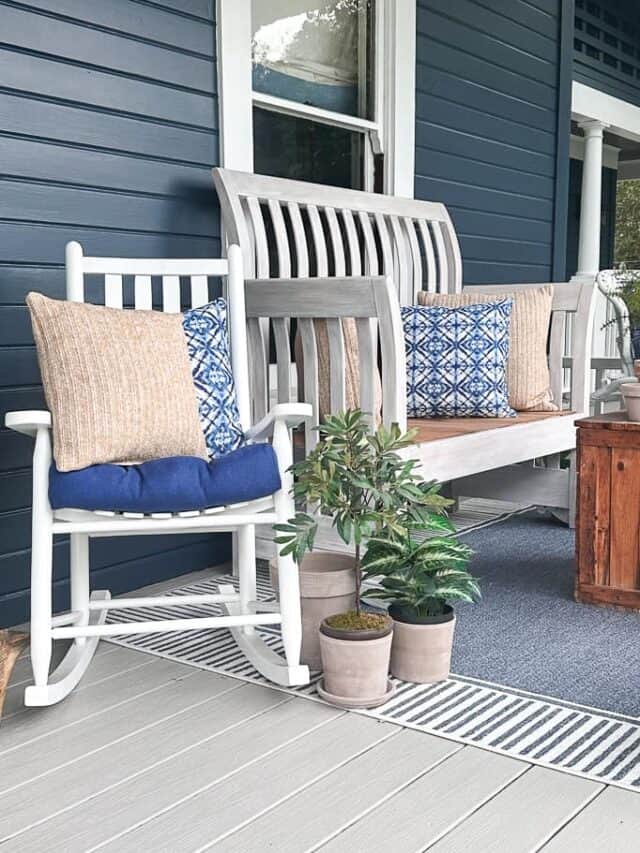 Front Porch Makeover On A Budget With Creative Ideas by WM Design House