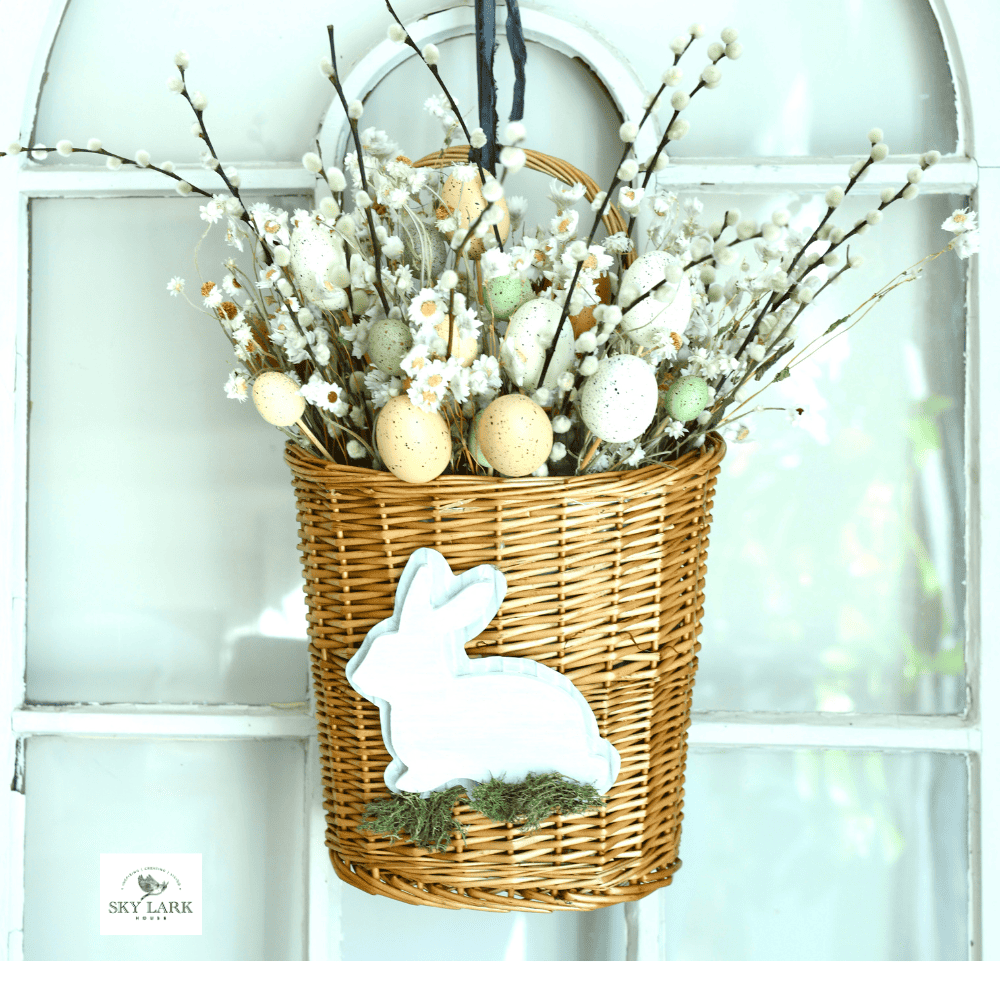Bunny basket on door 