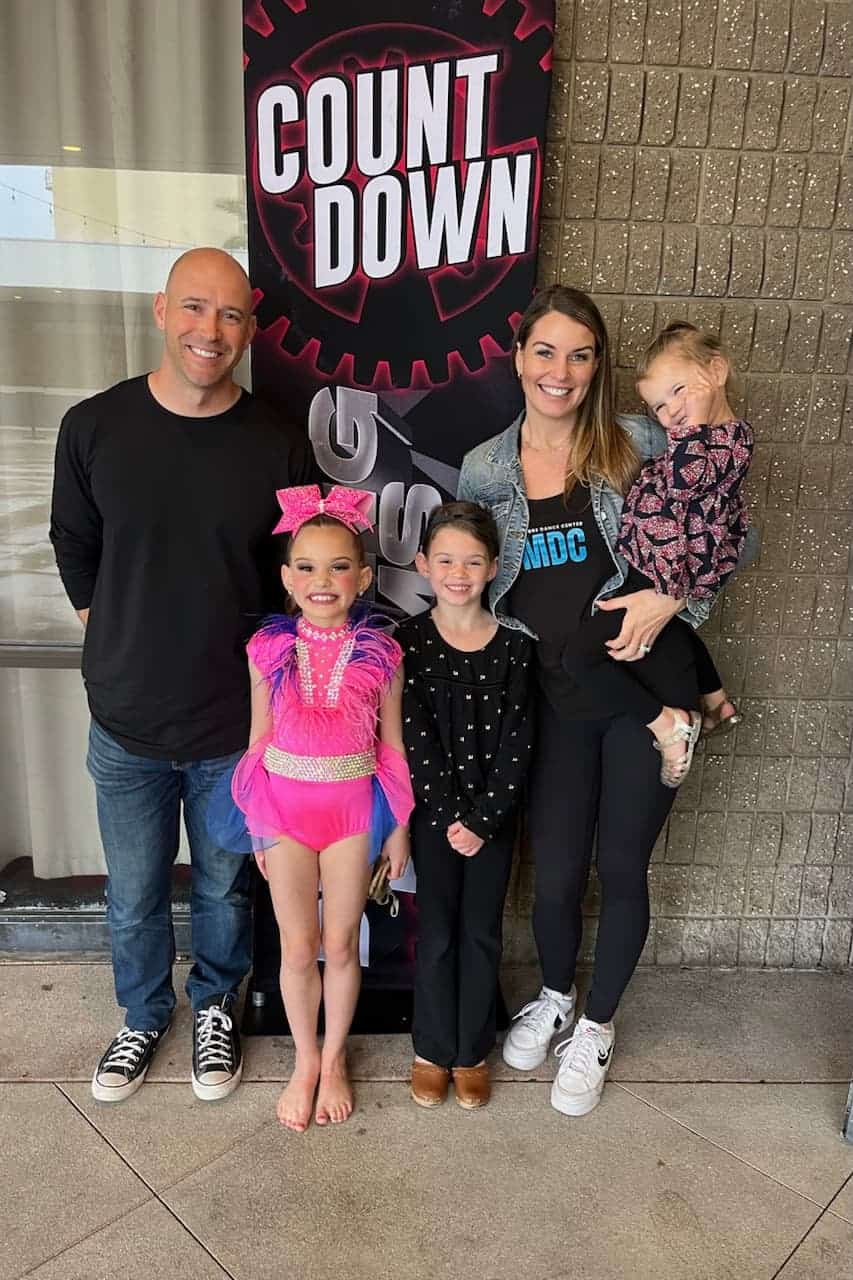 Meghan and family for dance competition 