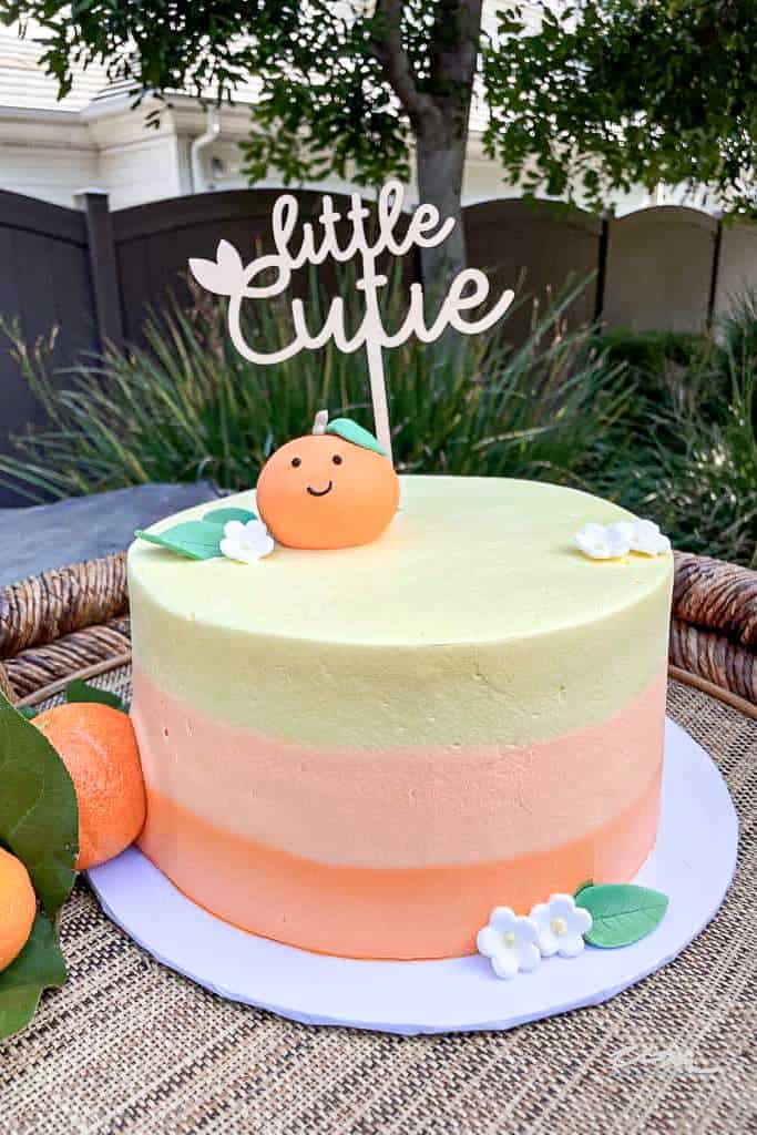 Orange cake for a little cutie baby shower.