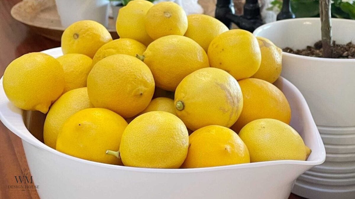 Close view of fresh lemons showing skin texture and color