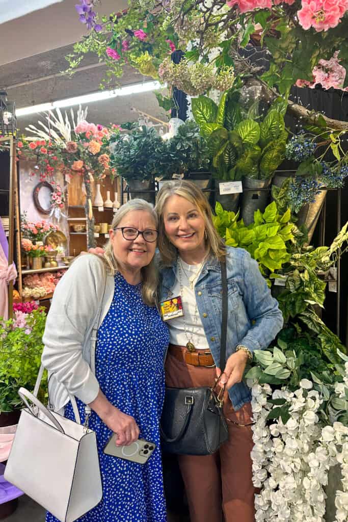 Two ladies at the flower market