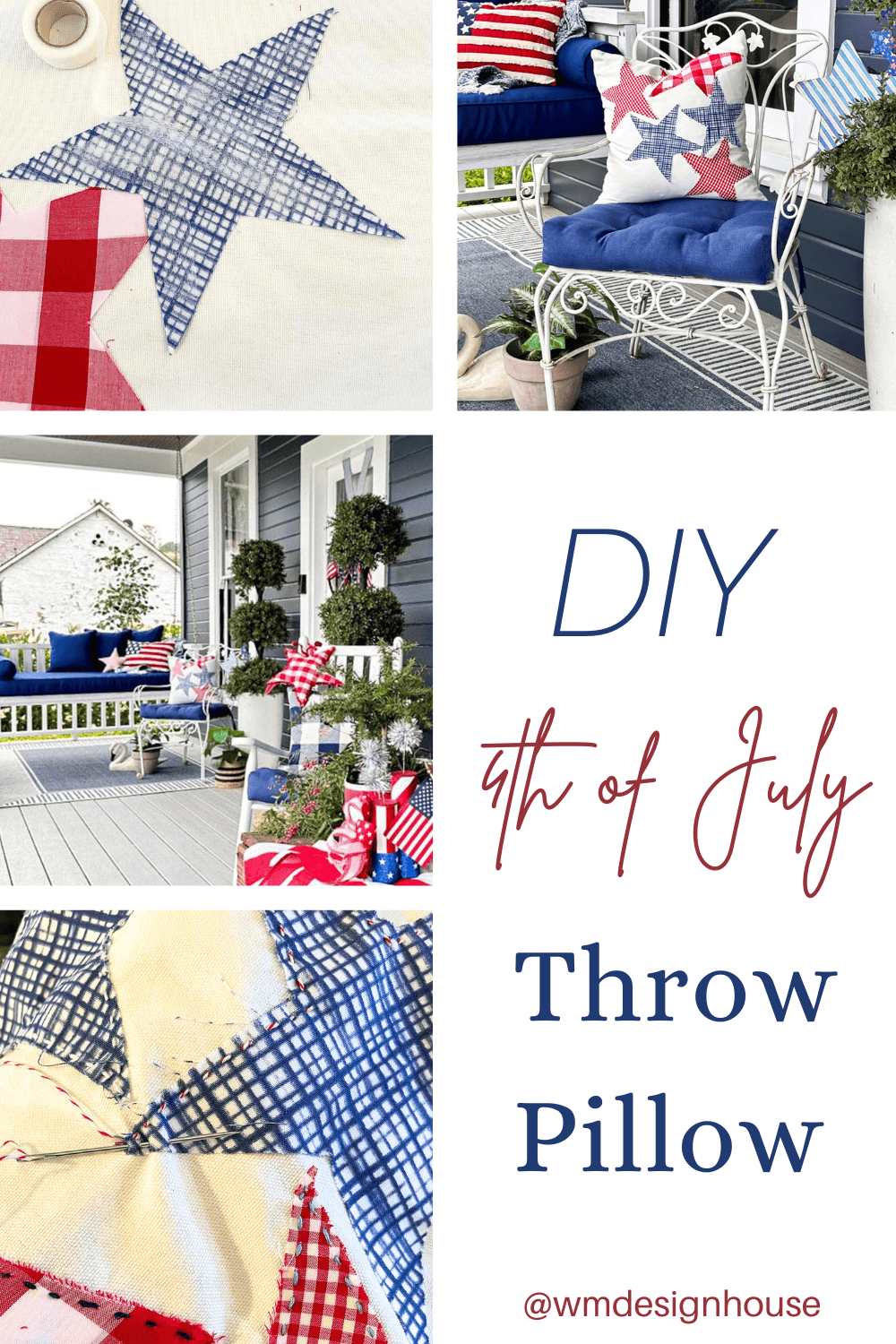 How to Make a DIY Throw Pillow for the Fourth of July