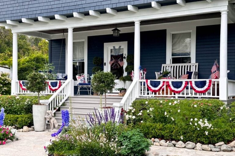 All American Front Porch Decorations For the 4th of July