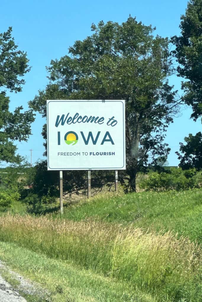 Iowa state sign
