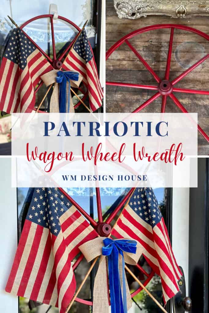 Patriotic Wagon Wheel Wreath