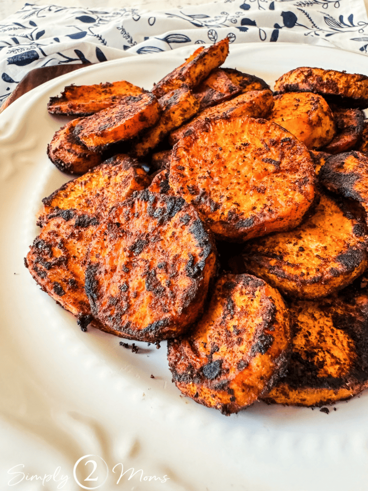 Sliced sweet potatoes 