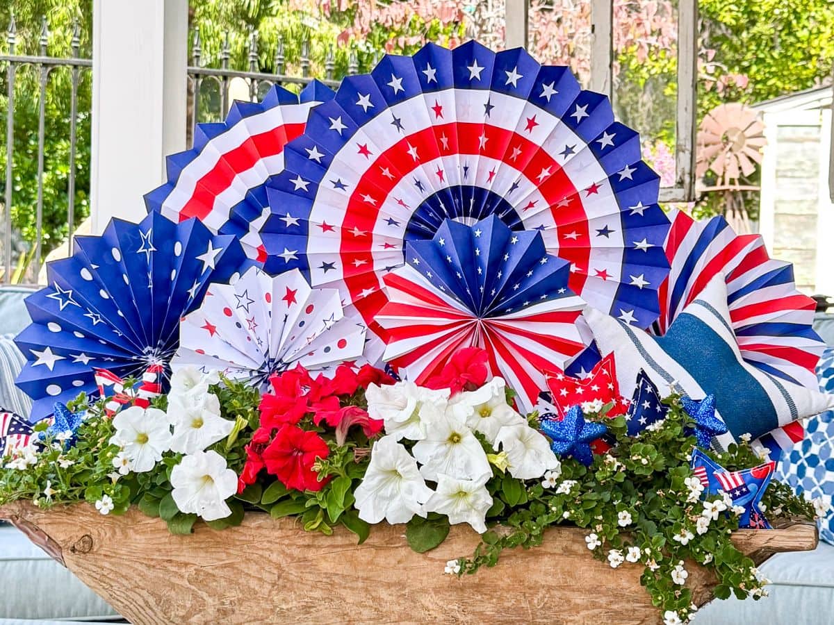 Beautiful & Simple Patriotic Dough Bowl Decor